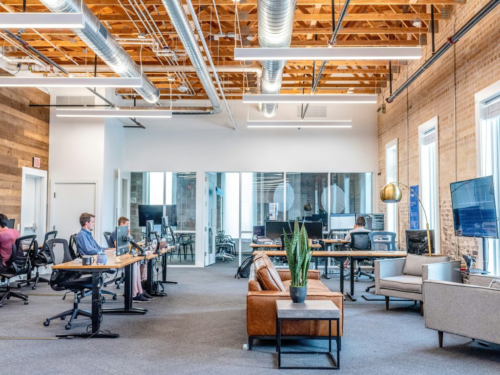 Office tenant and contractor reviewing Los Angeles office build-out costs and construction plans